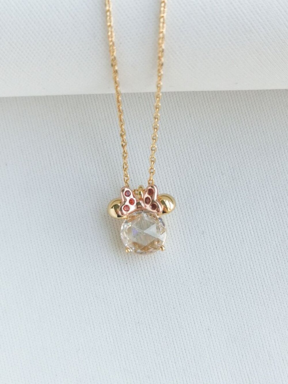 Kate Spade Disney Minnie Clear Gold Necklace | NEW